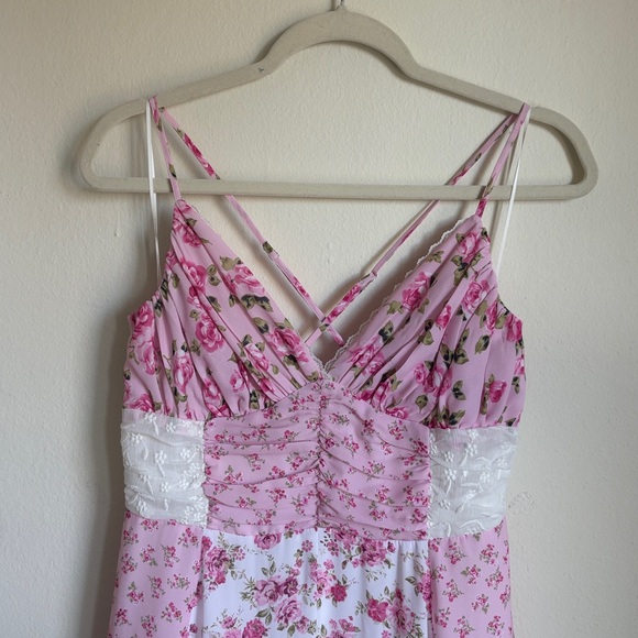 Altar’d State The Adernlia Floral Maxi Dress Pink - Picture 5 of 7